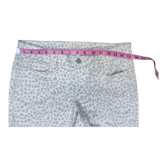 Loft Modern Skinny Fit Neutral Gray White Leopard Print Jeans Size 27 EUC - Picture 3 of 6